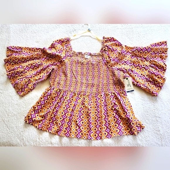 NEW plus size women's Bell Sleeve Smock Top / blouse size 4x - Picture 1 of 7